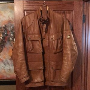 Belstaff Panther jacket in tan/brown leather